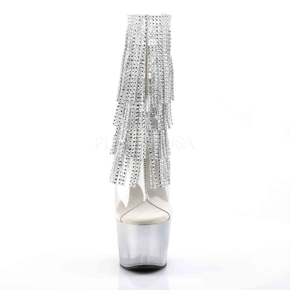 Pleaser - ADORE1017RSFT Plateau Laarzen, Paaldans schoenen - Paaldans schoenen - Zilverkleurig Product image